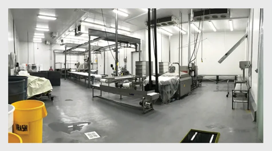 Meat processing room