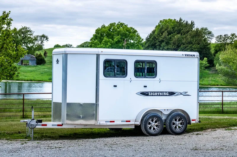 Titan Lightning bumper hitch aluminum horse trailer